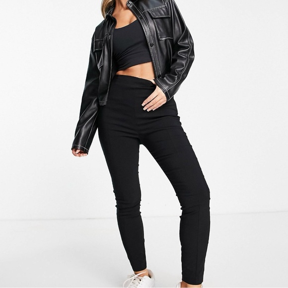 *NEW* - ASOS Hourglass High Waisted Skinny Fit Pants in Black - Picture 3 of 4
